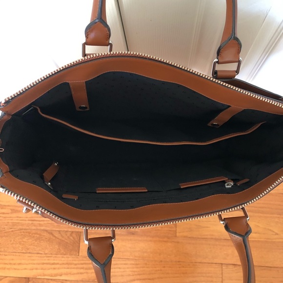 Cole Haan Brown Leather Messenger Bag - Picture 3 of 3
